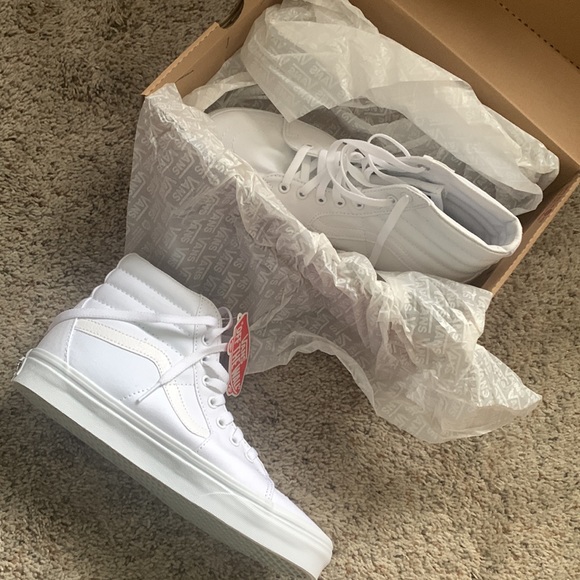 BRAND NEW white vans high tops - Picture 2 of 7
